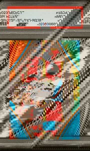 2023 Select Josh Allen Snapshots Tie-Dye Prizm /25 PSA 9