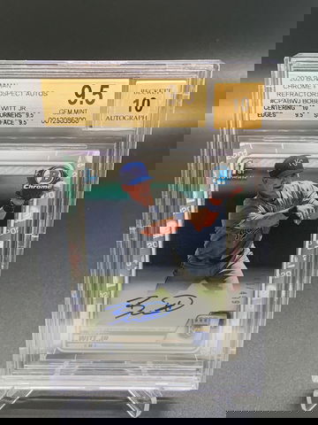 2020 Bobby Witt Jr. 1st Bowman Chrome Prospect Refractor Auto #346/499 BGS 9.5