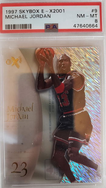 1997 Skybox E-X2001. Michael Jordan. PSA 8
