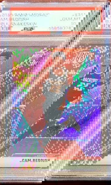 2019 Panini Mosaic Cam Reddish #241 Purple Snakeskin PSA 10 Gem-Mint