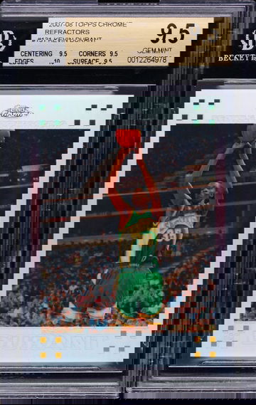 2007 Topps Chrome Refractor Kevin Durant Rookie BGS 9.5