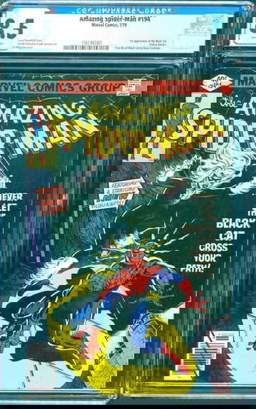 Amazing Spider-Man #194 (1979) CGC 8.5 -- White pages; 1st app. of Black Cat