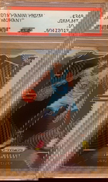 2019 Panini Prizm #249 JA Morant Rookie card PSA 10 GEM-MT