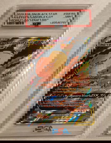 2019 Pokemon SM Black Star EEVEE & SNORLAX tag team promo # SM169 PSA 9