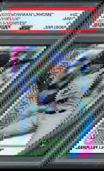 2020 Bowman Chrome Gavin Lux Rookie of the Year Favs PSA 9 Mint