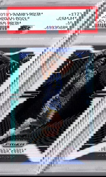 Jordan Poole silver prizm psa 10 rookie 