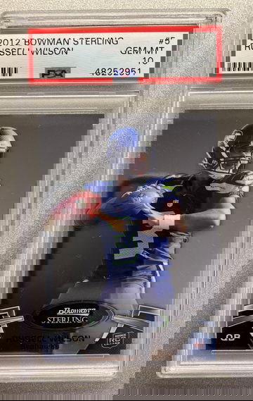 RUSSELL WILSON 2012 BOWMAN STERLING ROOKIE CARD PSA 10 GEM MINT 