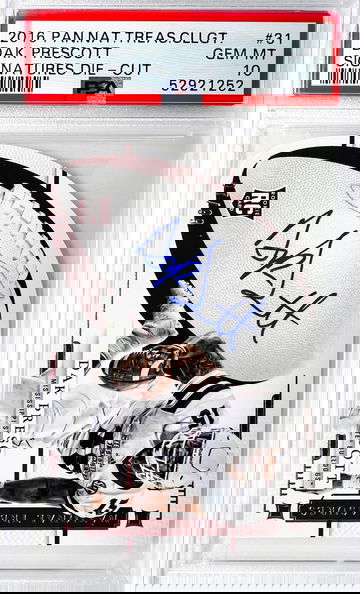 ⭐️ 2016 DAK PRESCOTT NATIONAL TREASURES AUTO RC PSA 10  🔥📈 