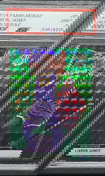 2019 Mosaic LeBron James Green PSA 9