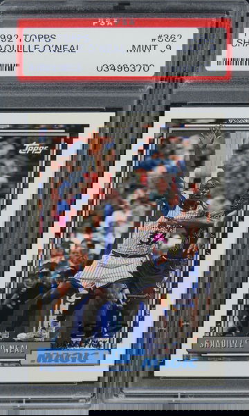 1992 Topps Shaquille O'Neal HOF ROOKIE RC #362 PSA 9 MINT