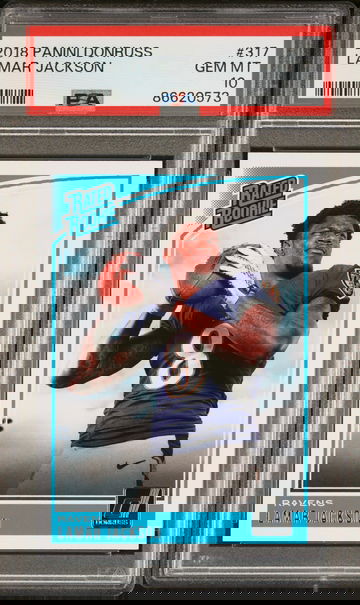 2018 Panini Donruss Lamar Jackson Rated Rookie #317 - PSA 10 GEM MINT