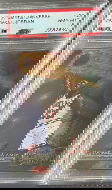 1997 Metal Universe Michael Jordan PSA 8