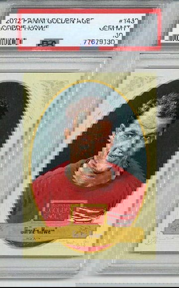 2012 PANINI GOLDEN AGE #143 GORDIE HOWE CARD RED WINGS PSA 10 LOW POP