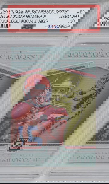 2017 Donruss Optic Patrick Mahomes II Rookie Gridiron Kings RC #2 PSA 10 Y891