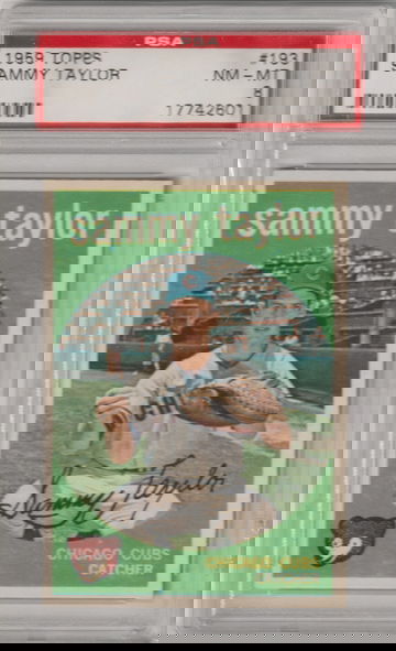 1959 Topps #193, Sammy Taylor PSA 8 (Near Mint-Mint)