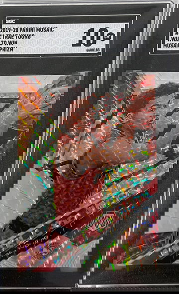 2019-20 Panini Mosaic Trae Young Will to Win Mosaic Prizm SGC 10