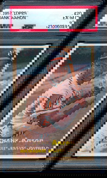 1957 Topps Hank Aaron #20 PSA 6 ++ Gorgeous for grade