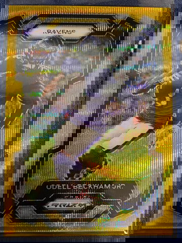 2023 Panini Prizm Football Odell Beckham Jr. Gold Wave Prizm #/10