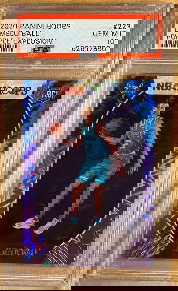 2020 Hoops Lamelo Ball Purple Explosion PSA 10 - Low Population