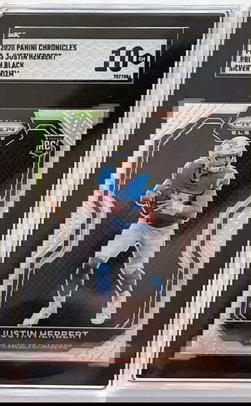 2020 Panini Chronicles Silver Prizm Black Justin Herbert RC Rookie SGC 10