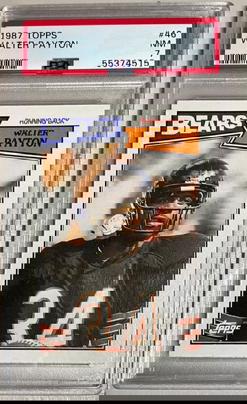 1987 TOPPS #46 WALTER PAYTON NM PSA 7