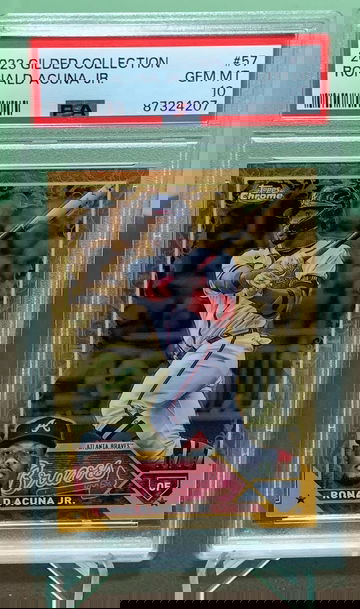 2023 Topps Gilded Collection Ronald Acuna Jr. #57 PSA 10