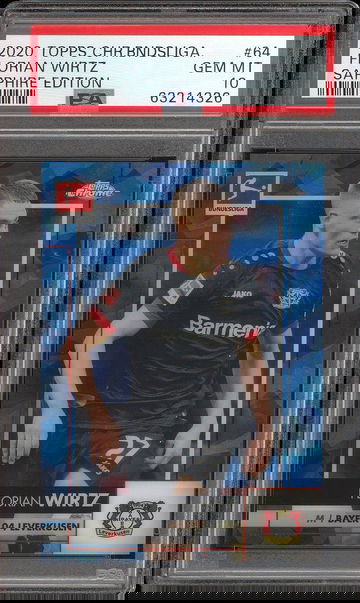 2020 Topps Chrome Florian Wirtz Sapphire Edition PSA 10 