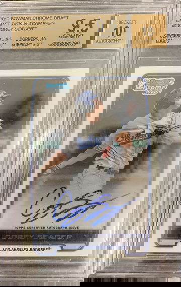 2012 Bowman Chrome Draft Corey Seager Auto True Gem plus BGS 9.5