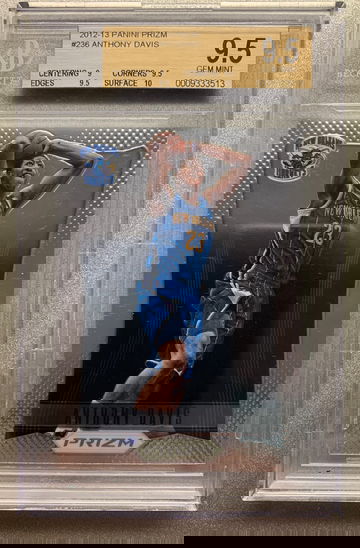 ANTHONY DAVIS 2012 PANINI ROOKIE PRIZM BGS 9.5 GEM MT