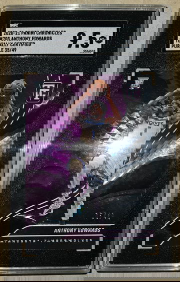 Anthony Edwards RC⚡️2020-21 Chronicles Totally Certified Purple /49 SGC 9.5 MINT+