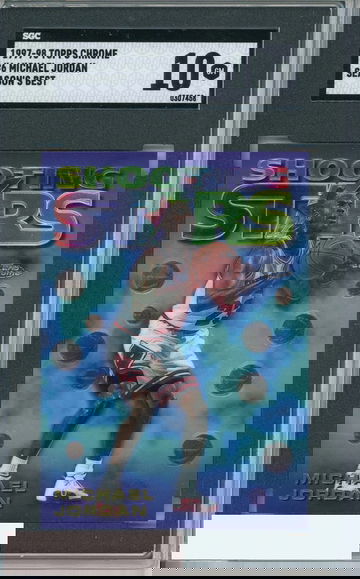 1997-98 TOPPS CHROME MICHAEL JORDAN #6 SEASONS BEST SGC 10