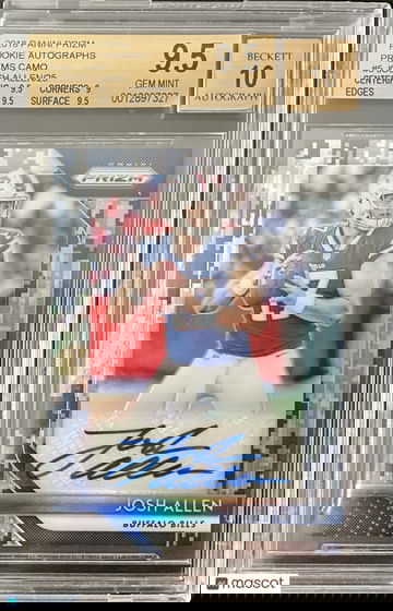 2018 Panini Prizm Rookie Autograph Camo Josh Allen #/25 RC BGS 9.5/10 Auto