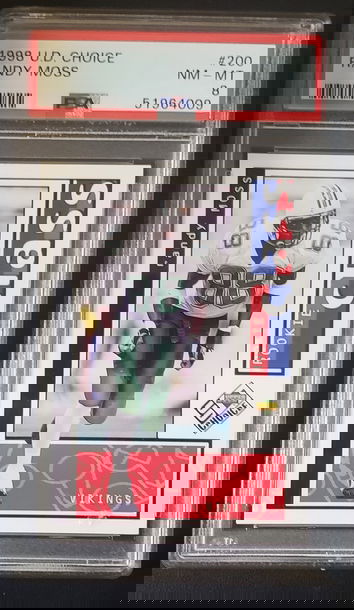 1998 UD Choice #200 Randy Moss RC PSA 8 NM- Mint