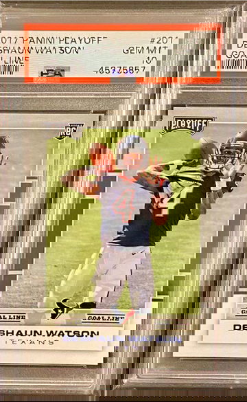 2017 Deshaun Watson Rookie PSA 10 - POP 3! Panini Playoff Goal Line 