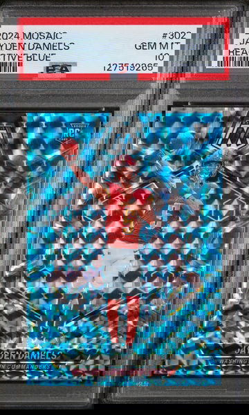 2024 Panini Mosaic Reactive Blue Mosaic Jayden Daniels #302 PSA 10