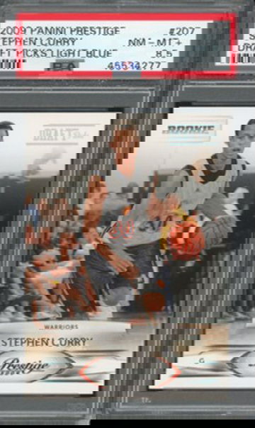 Steph Curry Prestige Light Blue Rookie /999 PSA8.5