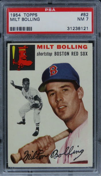 1954 Topps Milt Bolling #82 PSA 7 NM