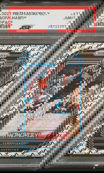 2022 Panini Prizm Monopoly Go Space Jaden Hardy #21 RC PSA 9