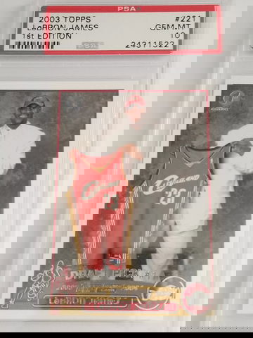 Lebron James 2003 Topps 1st Edition PSA 10