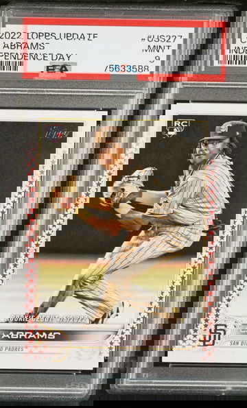 2022 Topps Update Independence Day CJ Abrams #US327 RC Rookie Debut /76 PSA 9