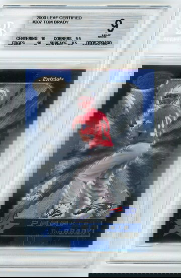 TOM BRADY 2000 Leaf Certified Rc #711/1500 BGS 9