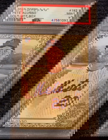 2019 Topps A+G Pete Alonso  Gold Hot Box Psa 9