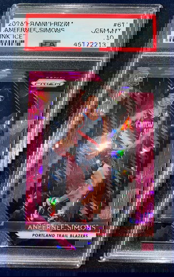 Anfernee Simons 2018/19 Prizm Pink Ice Prizm #61 PSA 10