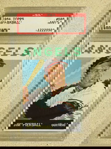 1964 Topps #586 Jim Piersall PSA 9 MINT ANGELS