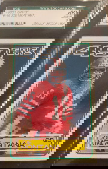 1983 Topps #169 Joe Montana sgc 8