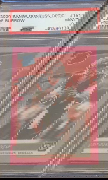 2020 Donruss Optic Pink Joe Burrow RC PSA 9