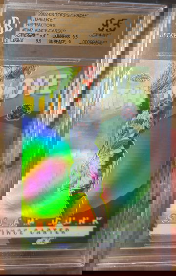 2002 Topps Chrome Vince Carter The Move Refractor BGS 9.5