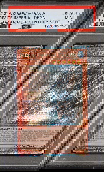 2024 Yu-Gi-Oh! ROTA Quarter Century SCR Primite Imperial Dragon #EN013 PSA 9