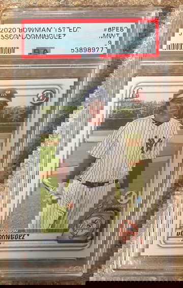 2020 bowman 1st edition jasson Dominguez psa 9