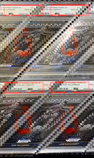 2019 Zion Williamson Prizm DP #51 Lot of 4